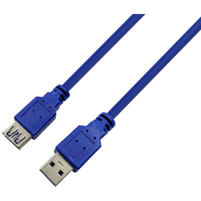 Кабель ProLogix USB - USB V 3.0 (M/F), 1.8 м, синій (PR-USB-P-11-30-18m)