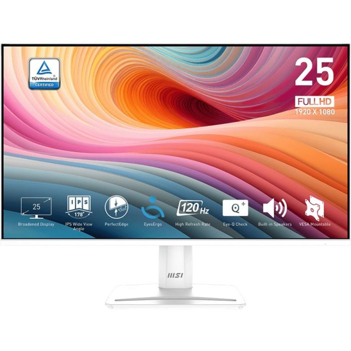 Монітор MSI 24.5" Pro MP251W E2 IPS White 120Hz