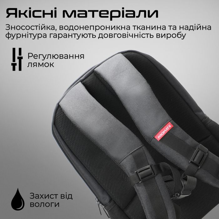 Рюкзак для ноутбука Promate Satchel BP 15.6" Black