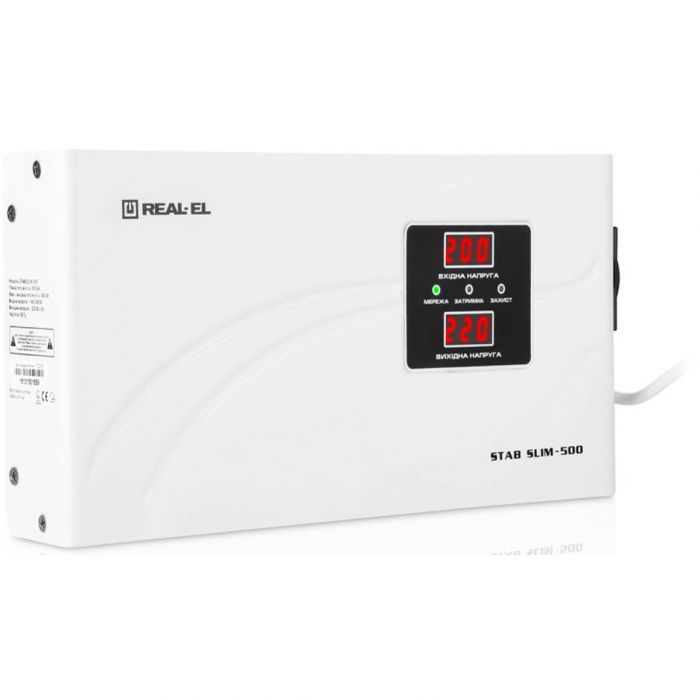 Стабілізатор REAL-EL STAB SLIM-500 White