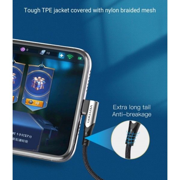 Кабель Vention USB Type-C - USB Type-C (M/M), 1.5 м, Grey (TANHG)