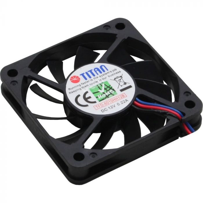 Вентилятор Titan TFD-6010HH12B, 60x60x10мм, 3-pin, чорний
