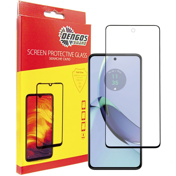 Захисне скло Dengos для Motorola Moto G84 Black Full Glue (TGFG-327)