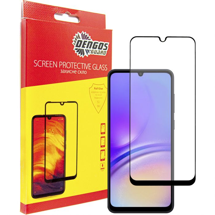 Захисне скло Dengos для Samsung Galaxy A05s SM-A057 Black Full Glue (TGFG-331)