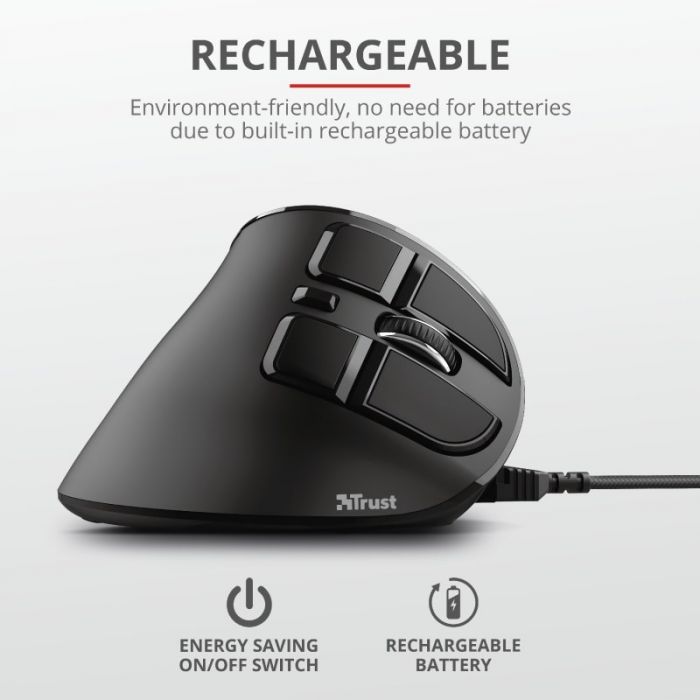 Миша бездротова Trust Voxx Rechargeable Ergonomic Black (23731)
