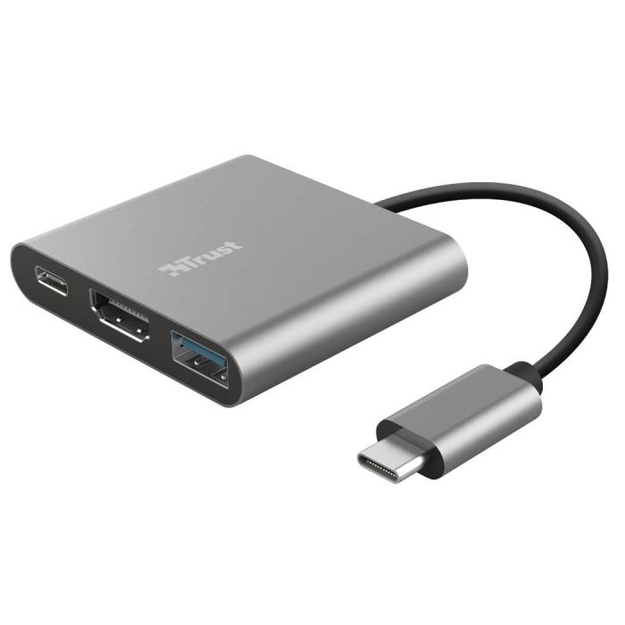 USB-хаб Trust Dalyx Aluminium USB Type-C 3-в-1 (23772)