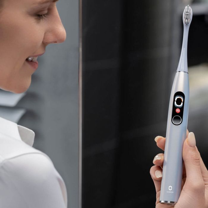 Розумна зубна електрощітка Oclean X Pro Digital Set Electric Toothbrush Glamour Silver (6970810552584)