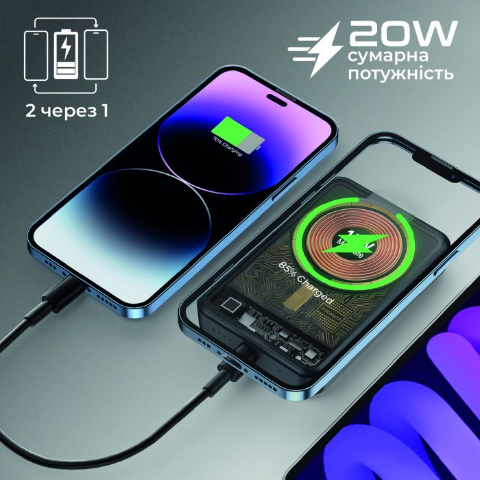 Універсальна мобільна батарея Promate LucidPack-10 10000mAh 20W Black
