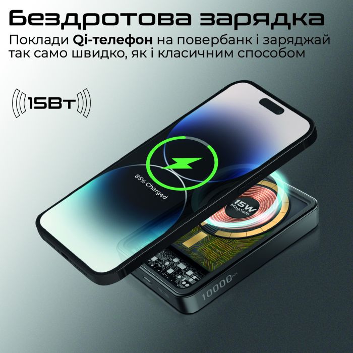 Універсальна мобільна батарея Promate LucidPack-10 10000mAh 20W Black