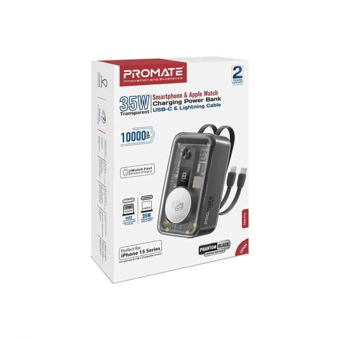 Універсальна мобільна батарея Promate Mavrix 10000mAh 35W Black