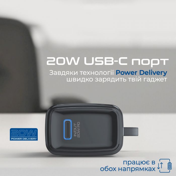 Універсальна мобільна батарея Promate Nanopack-5 5000mAh 20W Black