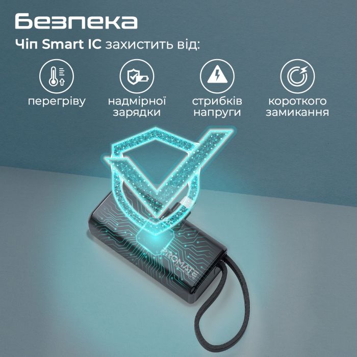 Універсальна мобільна батарея Promate Nanopack-5 5000mAh 20W Black