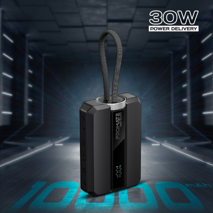 Універсальна мобільна батарея Promate Neo-10Uni 10000mAh 30W Black