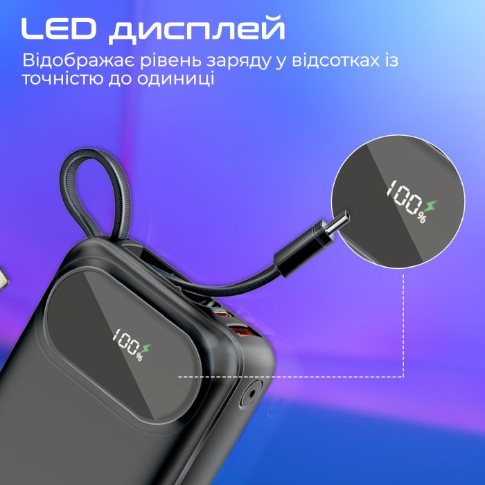 Універсальна мобільна батарея Promate PowerPod-20 20000mAh 35W Black