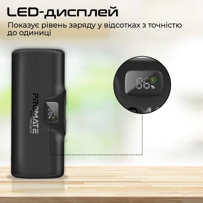 Універсальна мобільна батарея Promate PowerUp-c 5000mAh 20W Black