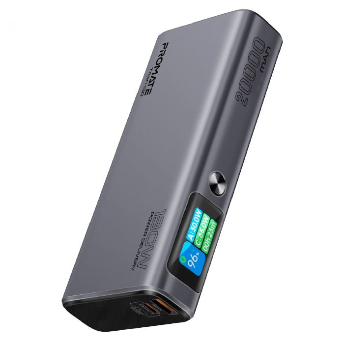 Універсальна мобільна батарея Promate Titan-130 130W 20000mAh Gray