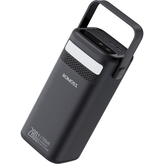 Універсальна мобільна батарея Romoss PMT75 75000mAh Black (PMT75-1E2-2133H)