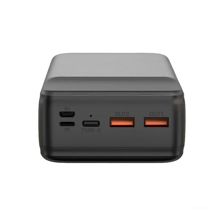 Універсальна мобільна батарея XO PR201 PD 65W QC 3.0 30000mAh Black