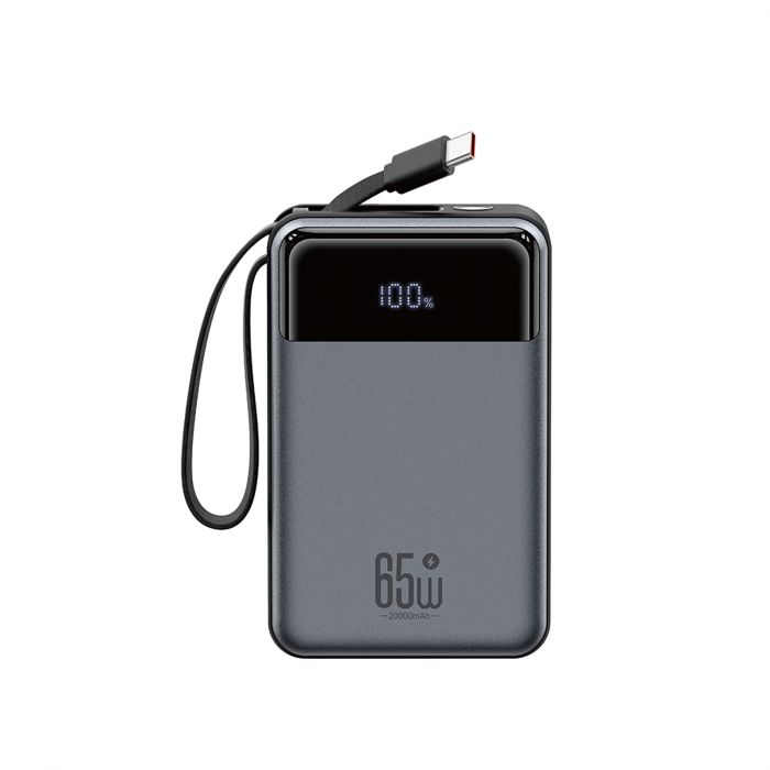 Універсальна мобільна батарея XO PR267  PD 65W 20000mAh Grey