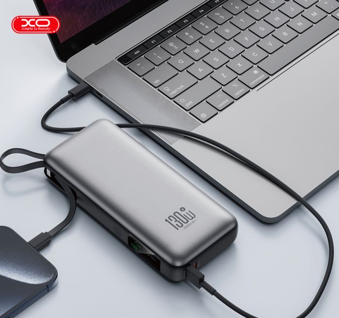 Універсальна мобільна батарея XO PR268 PD 22.5W QC 3.0 20000mAh Grey