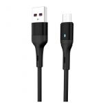 Кабель SkyDolphin S06V LED Smart Power USB - micro USB (M/M), 1 м, Black (USB-000559)