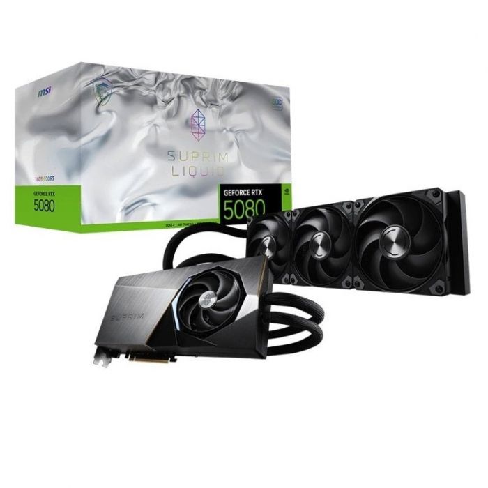 Відеокарта GF RTX 5080 16GB GDDR7 Suprim Liquid SOC MSI (GeForce RTX 5080 16G SUPRIM LIQUID SOC)