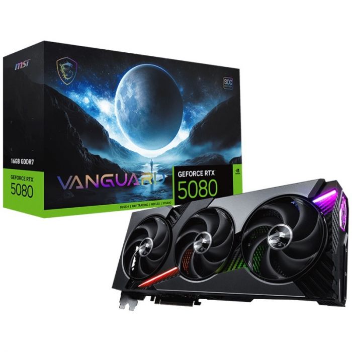 Відеокарта GF RTX 5080 16GB GDDR7 Vanguard SOC MSI (GeForce RTX 5080 16G VANGUARD SOC)