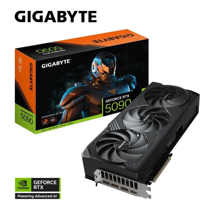 Відеокарта GF RTX 5090 32GB GDDR7 WindForce OC Gigabyte (GV-N5090WF3OC-32GD)