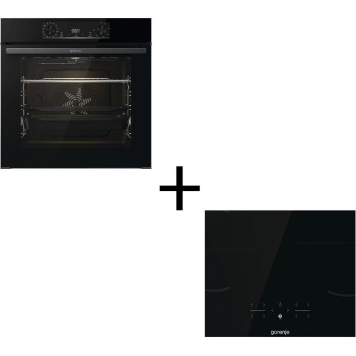 Вбудований комплект Варильна поверхня Gorenje GI6401B + Духова шафа Gorenje BOS6737E06BG 