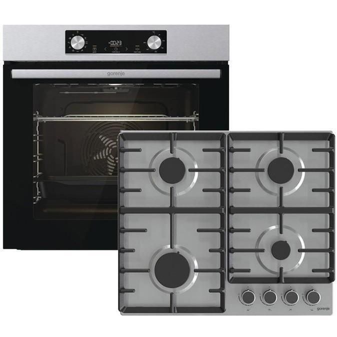 Вбудований комплект Варильна поверхня Gorenje G642ABX + Духова шафа Gorenje BO6735E02X