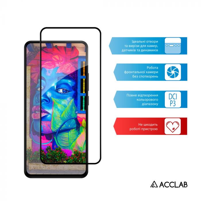 Захисне скло ACCLAB Full Glue для Xiaomi Redmi Note 14 4G Black (1283126607233)