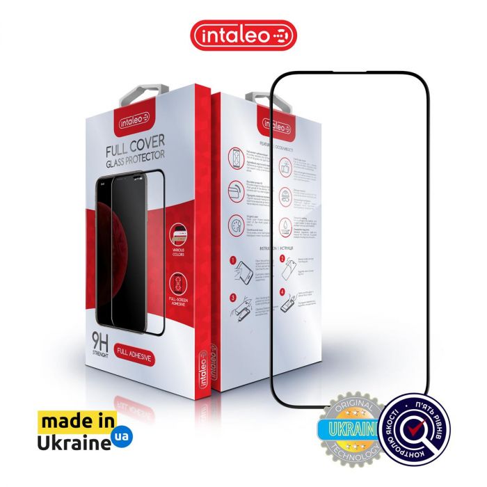 Захисне скло Intaleo Full Glue ESD для Apple iPhone 13/13 Pro Black (1283126535598)