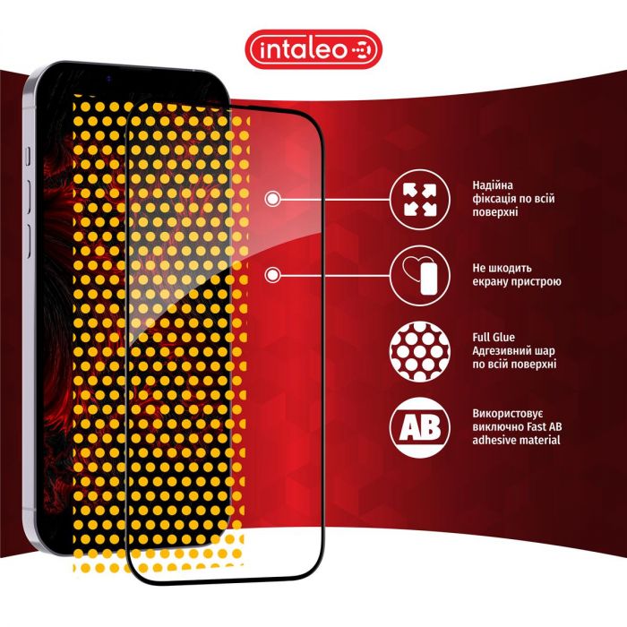 Захисне скло Intaleo Full Glue ESD для Apple iPhone 16 Pro Black (1283126594724)